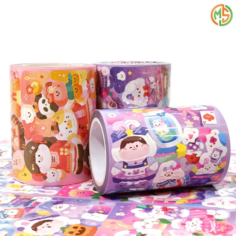 Custom Design Washi Pet Tape Stickers For Diary Pet Washi Tape